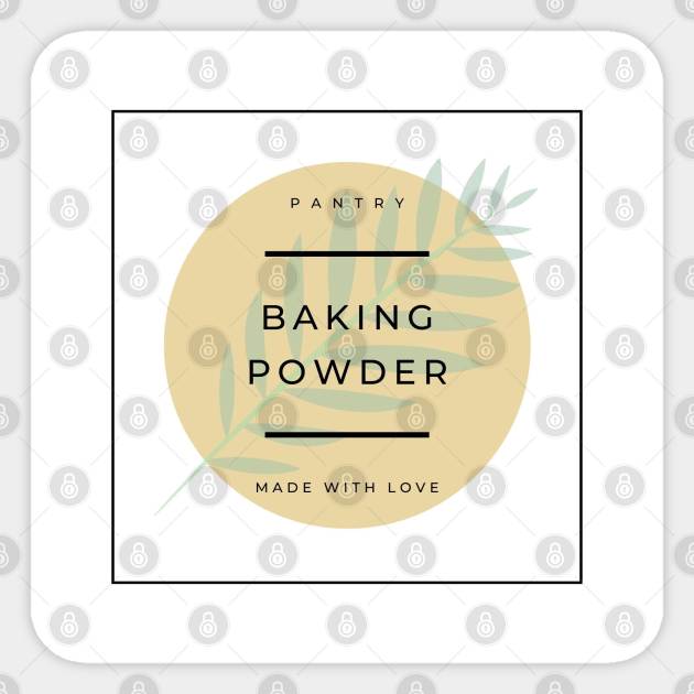 Baking Powder Pantry Label Sticker by MKG Design